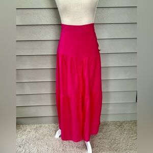 Maxi boho tiered skirt size L